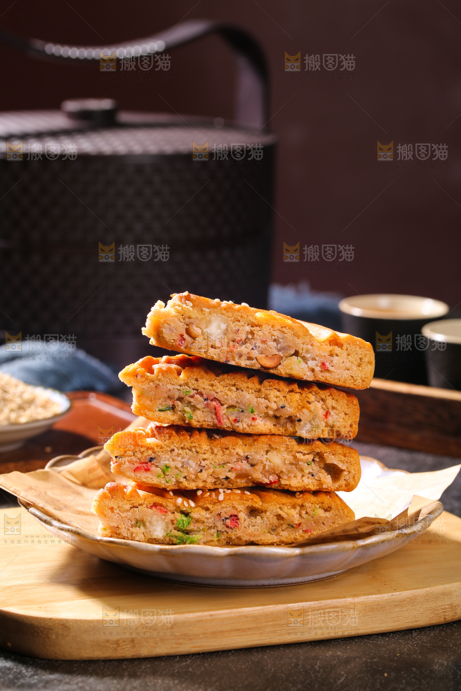 深底上的五仁大月饼