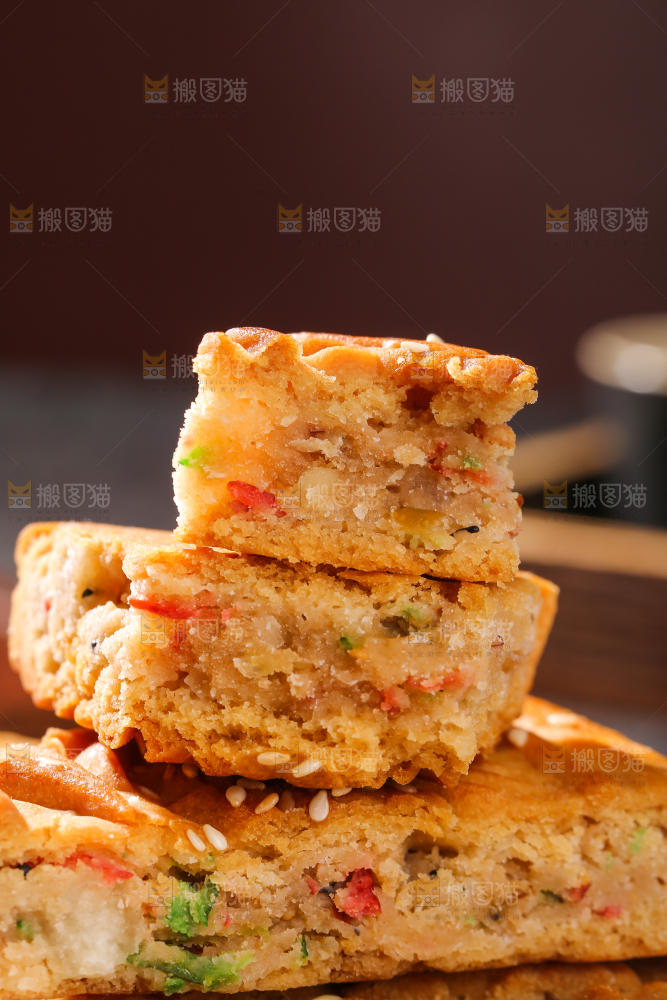 深底上的五仁大月饼