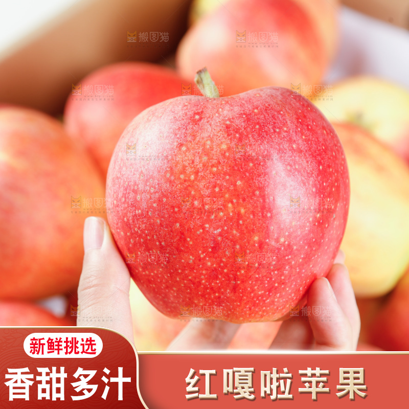 浅底上的红嘎啦苹果
