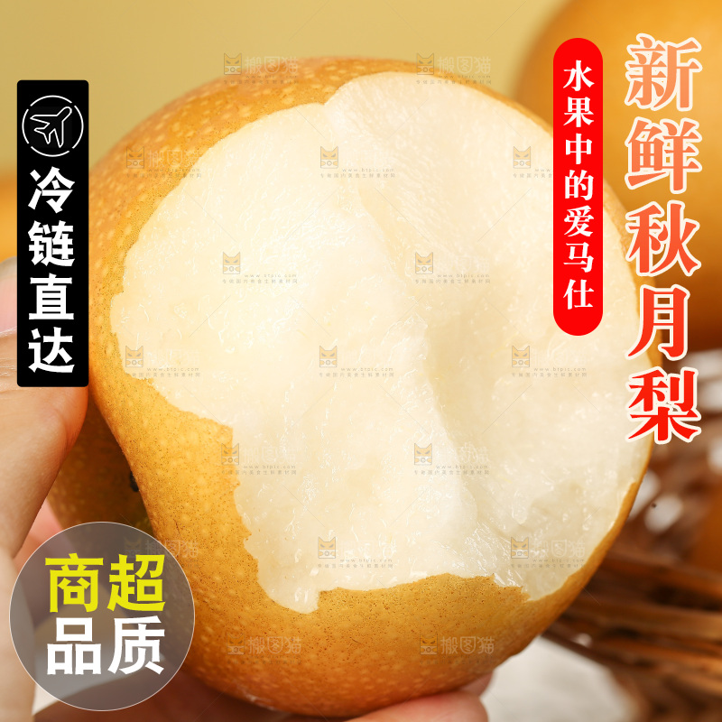 浅底上的秋月梨