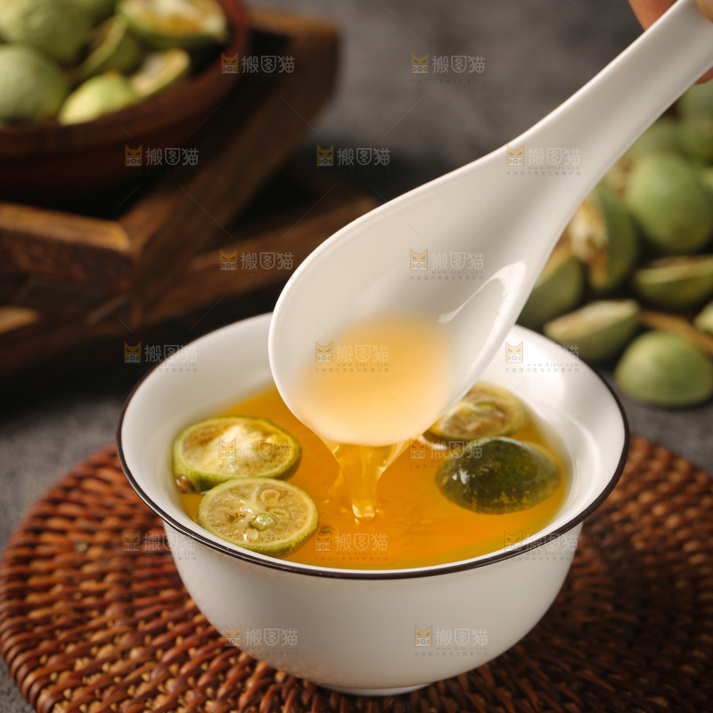 深底上的冻干小青桔