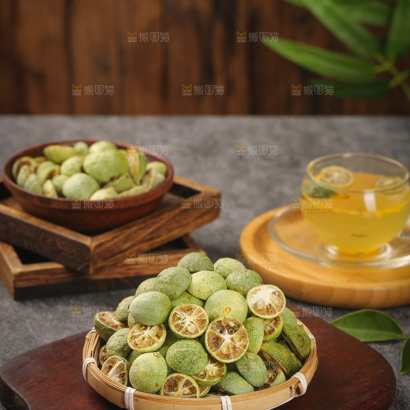 深底上的冻干小青橘