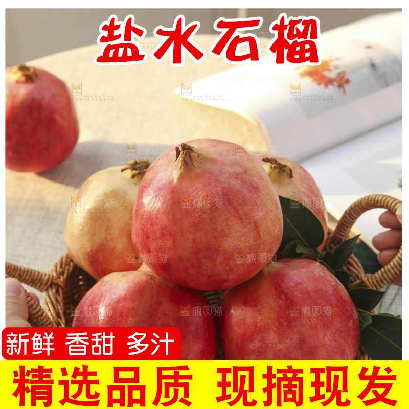 浅底上的盐水石榴