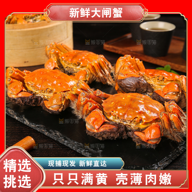深底上的大闸蟹