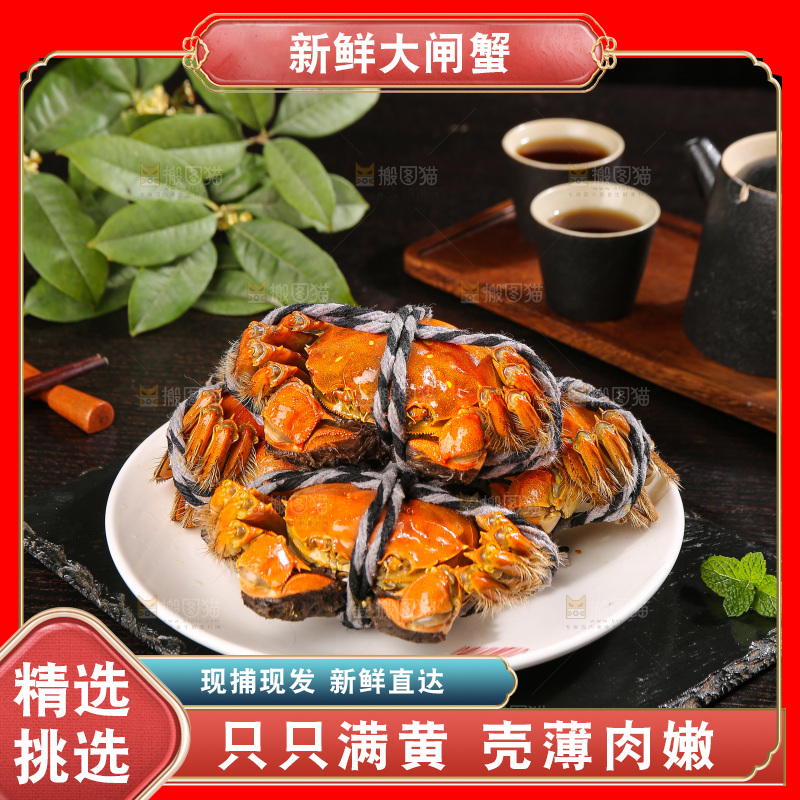深底上的大闸蟹