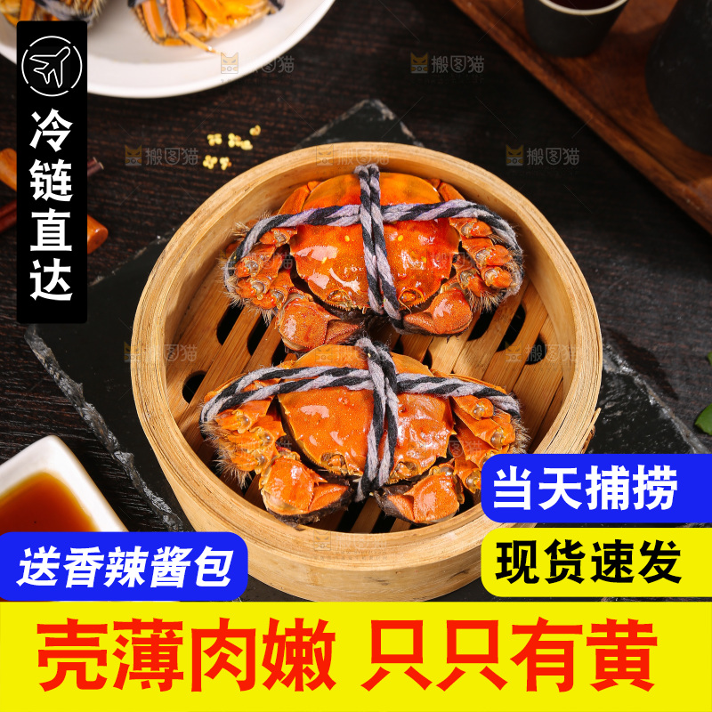 深底上的大闸蟹