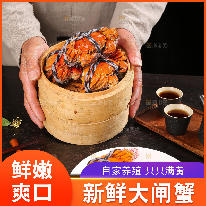 深底上的大闸蟹