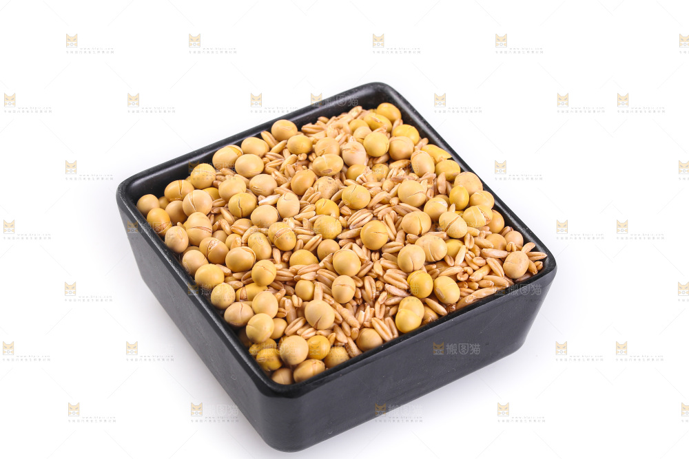白底上的杂粮豆浆