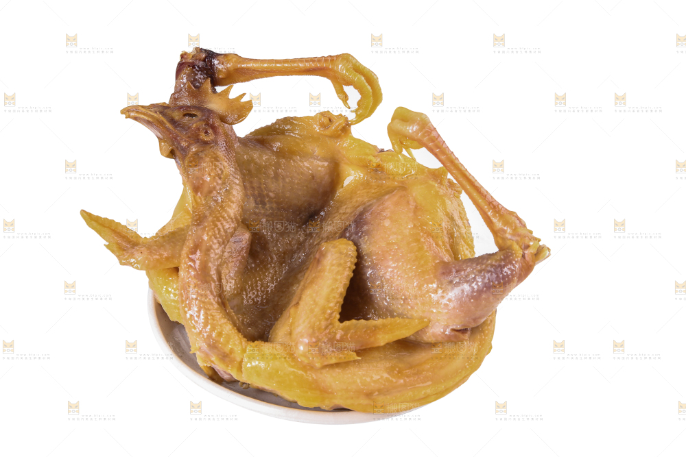 白底上的风干鸡