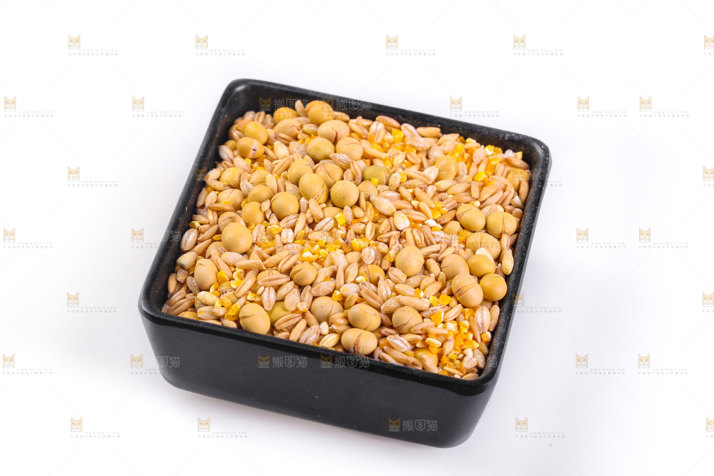 白底上的杂粮豆浆