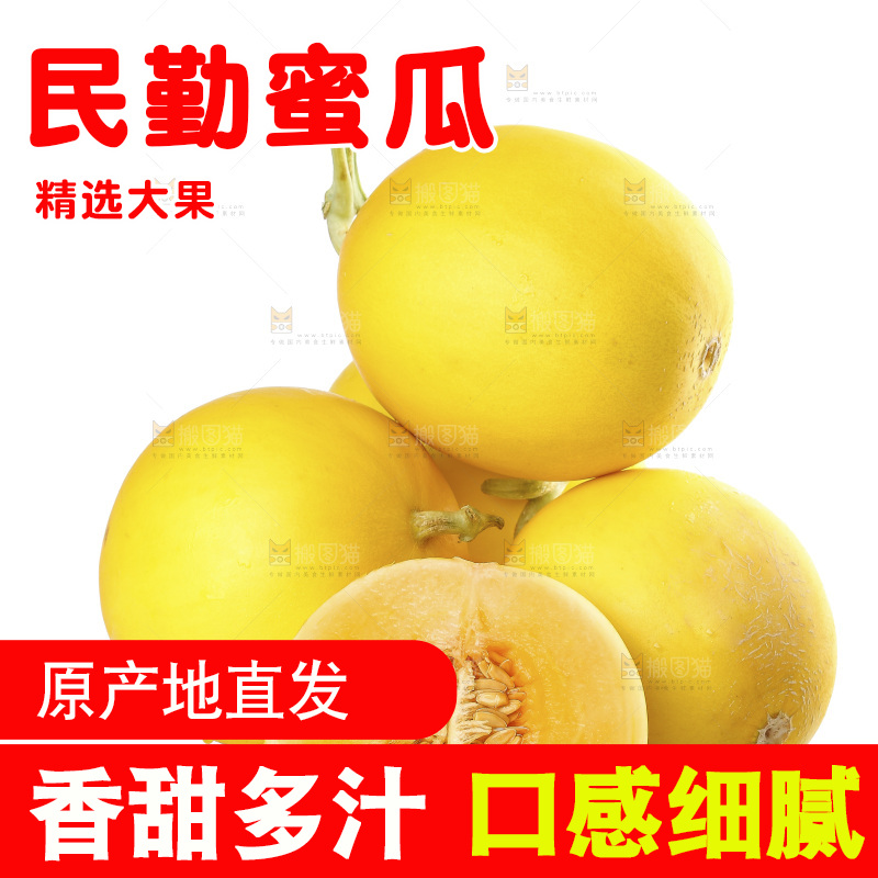 白底上的民勤蜜瓜