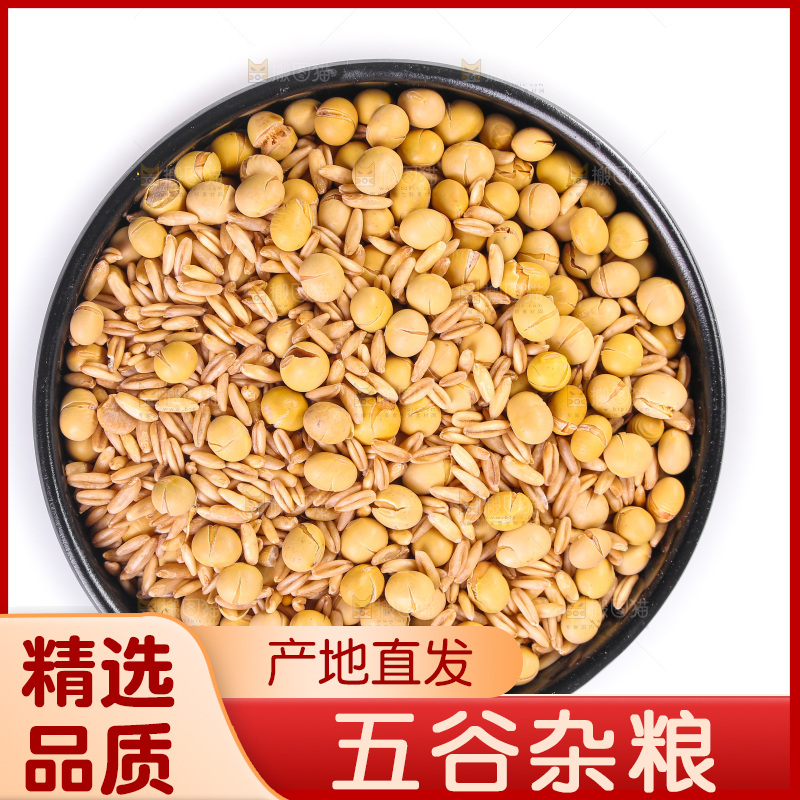 白底上的杂粮豆浆