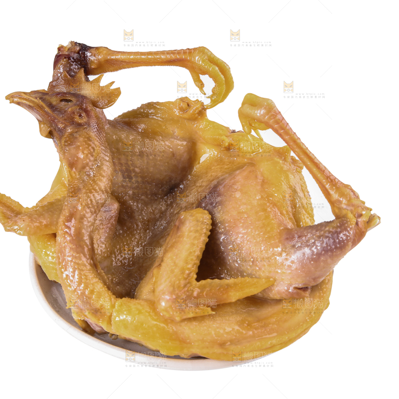 白底上的风干鸡