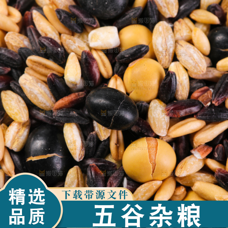 白底上的杂粮豆浆