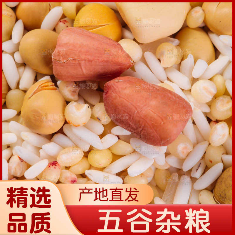 白底上的杂粮豆浆