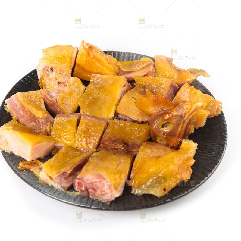 白底上的风干鸡