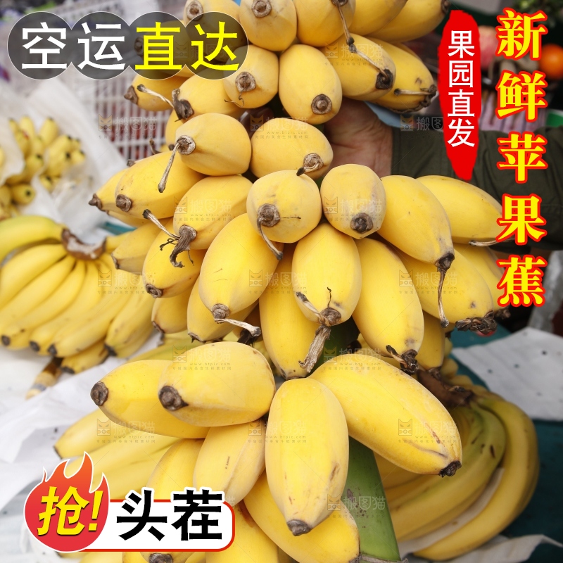 摆放着的苹果蕉