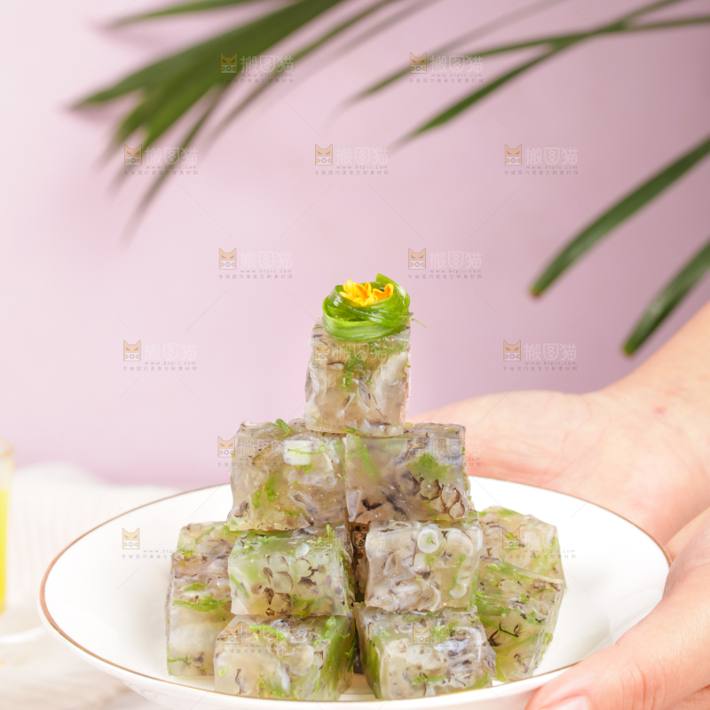 浅底上的鱼皮冻