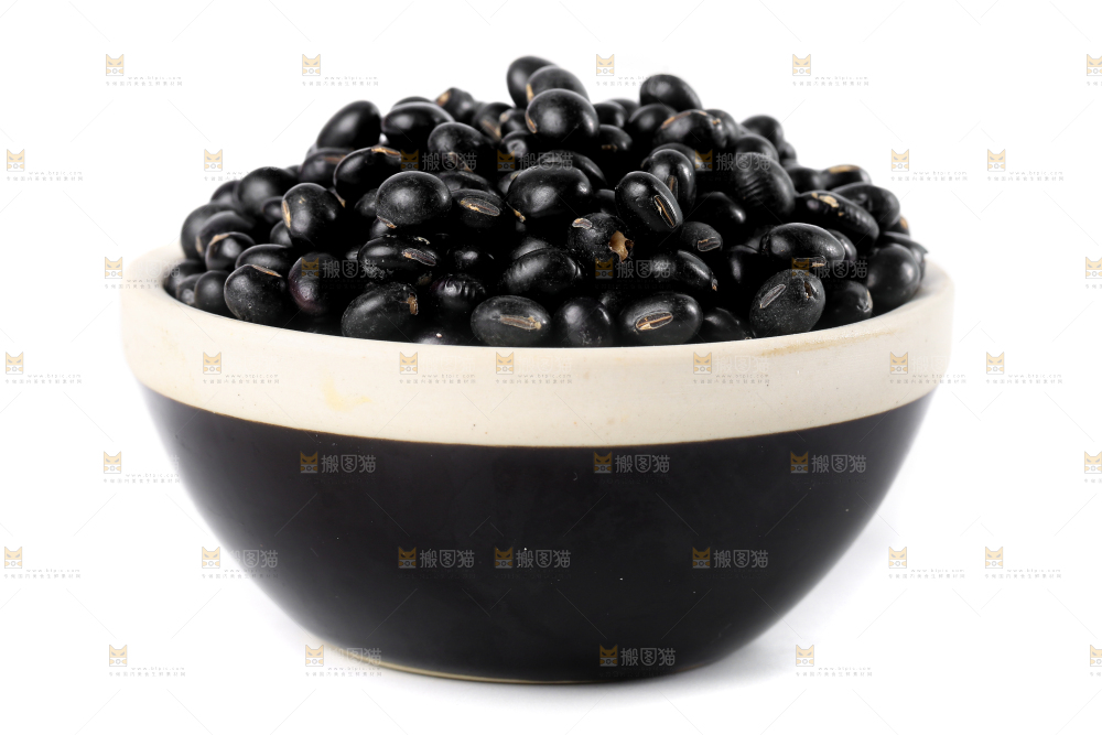 白底上的黑豆