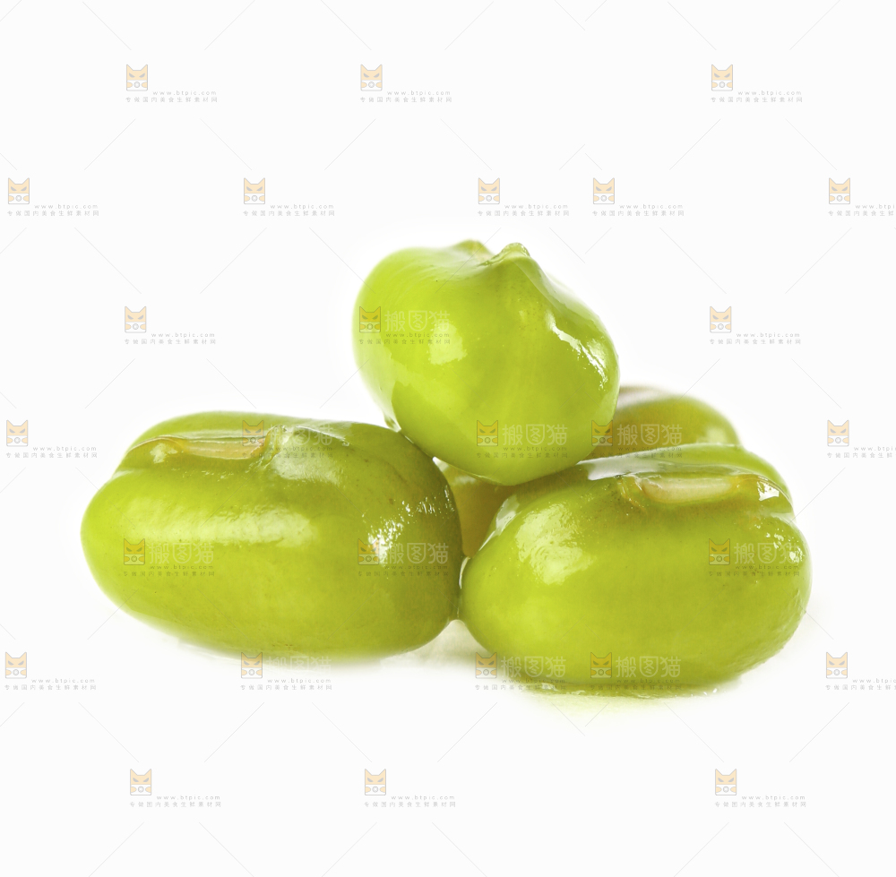 白底上的绿豆
