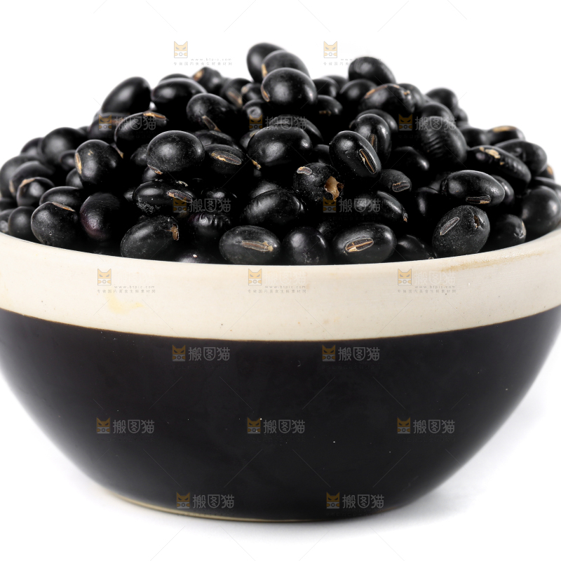 白底上的黑豆