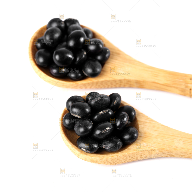 白底上的黑豆