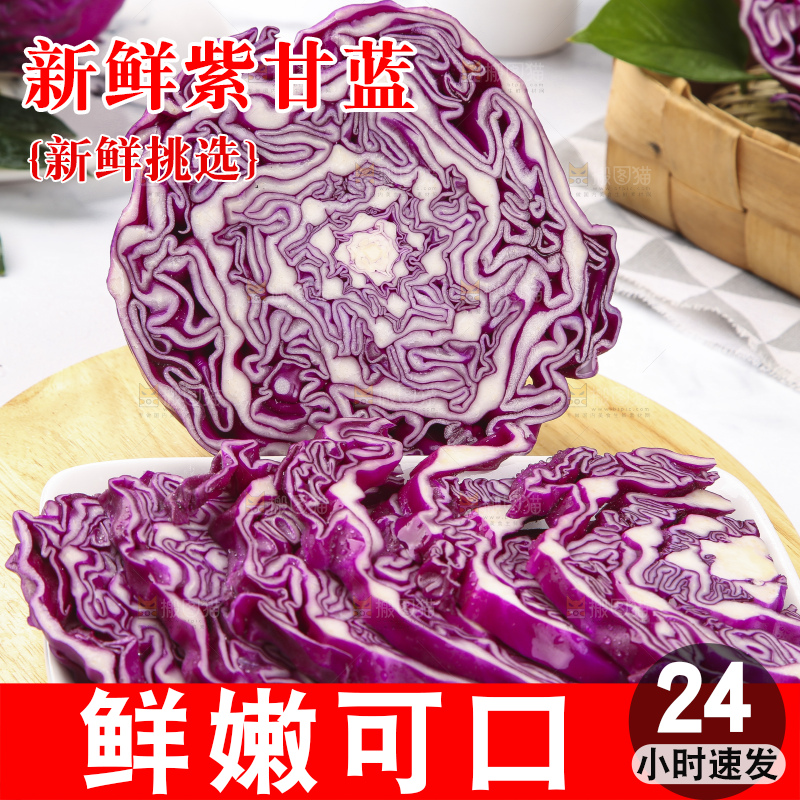 浅底上的紫甘蓝