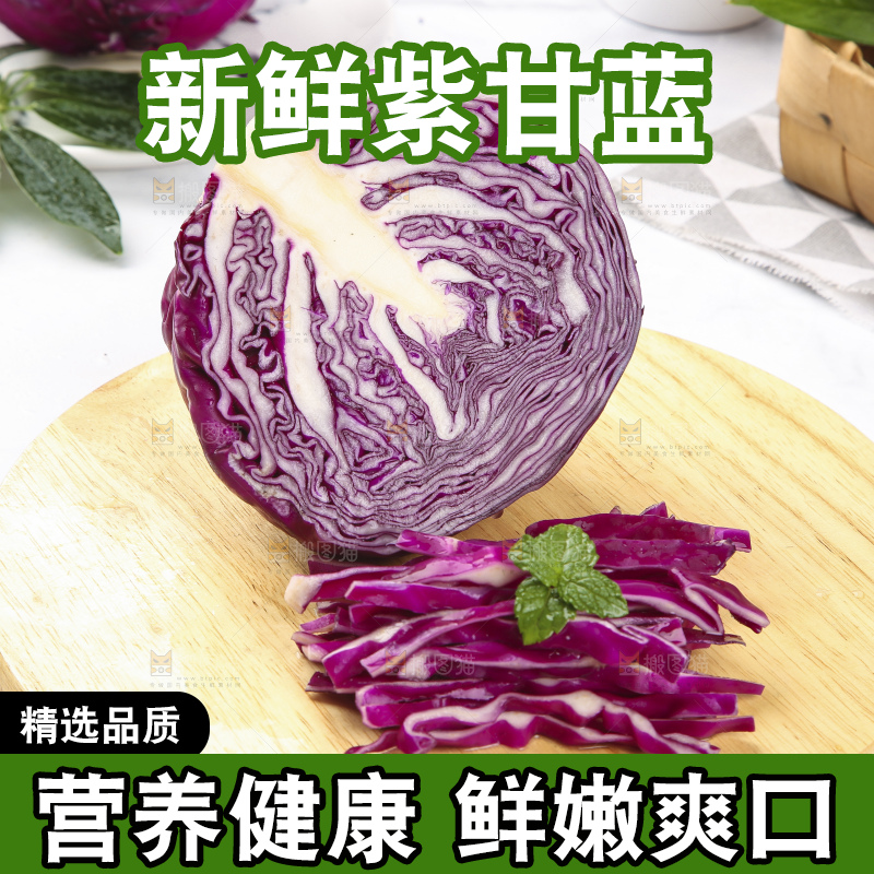 浅底上的紫甘蓝