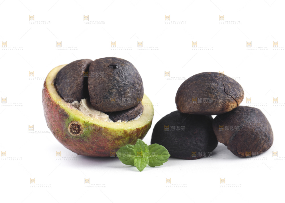 白底上的茶籽