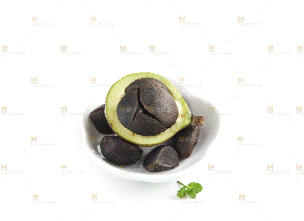 白底上的茶籽