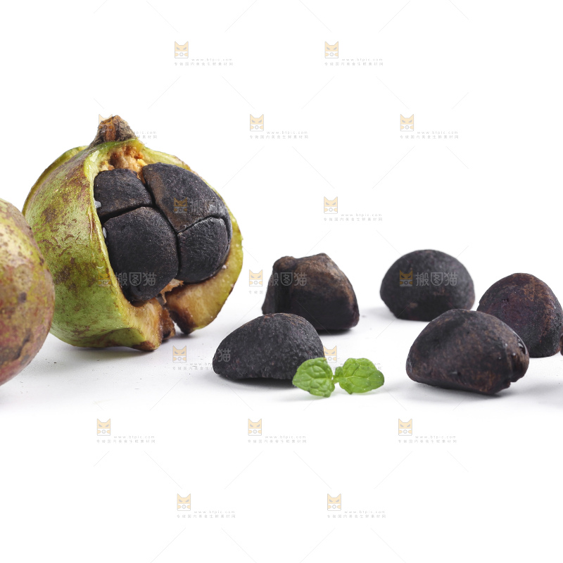 白底上的茶籽