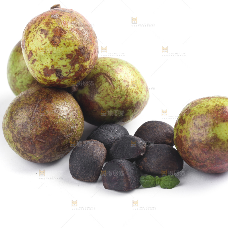 白底上的茶籽