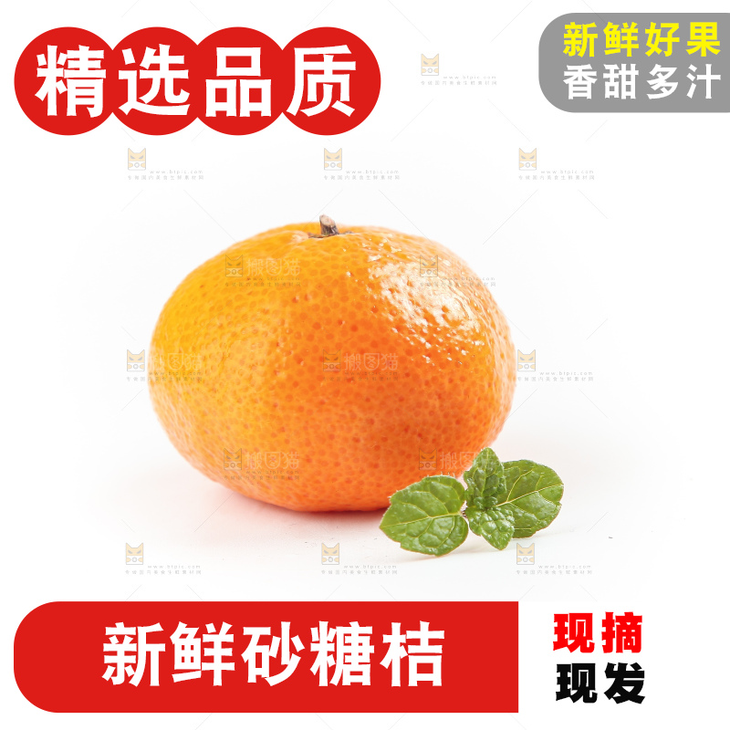 白底上的砂糖桔