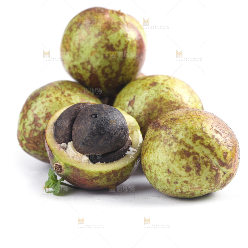 白底上的茶籽