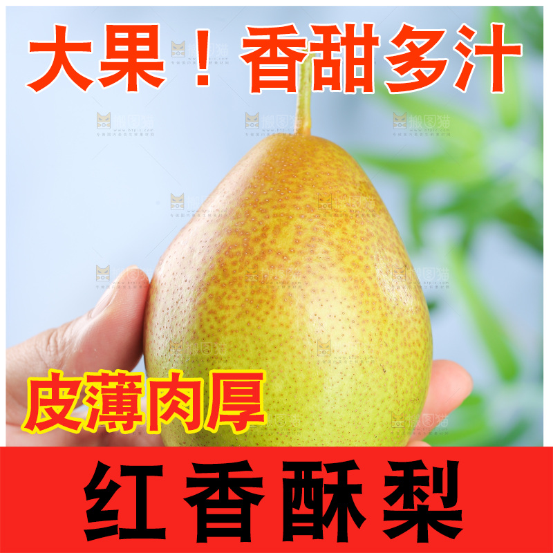 浅底上的红香酥梨