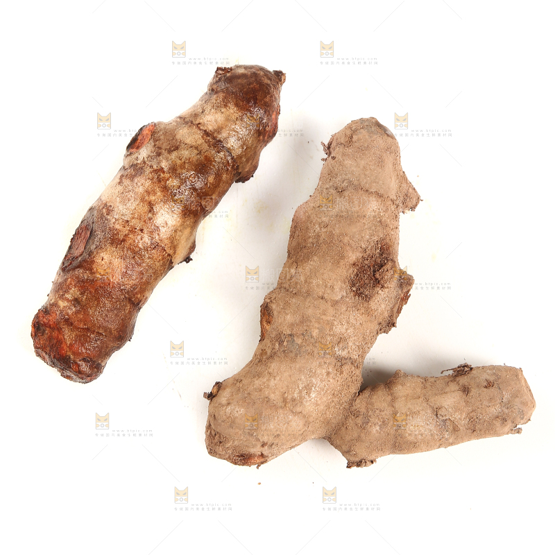 白底上的姜黄