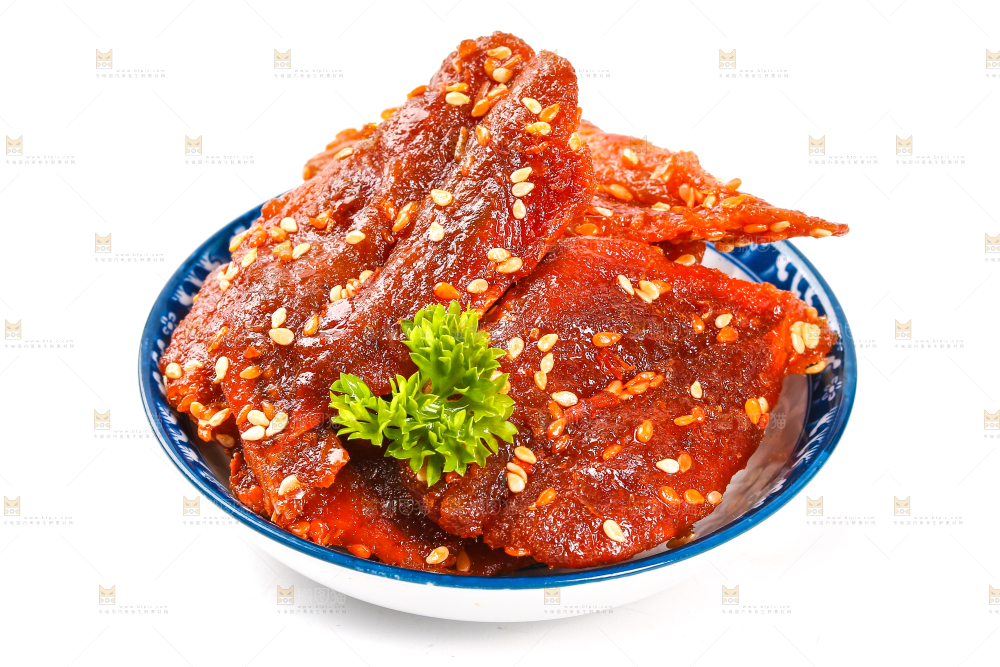 白底上的蜜汁红娘鱼