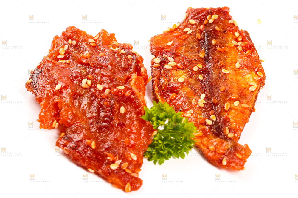 白底上的蜜汁红娘鱼