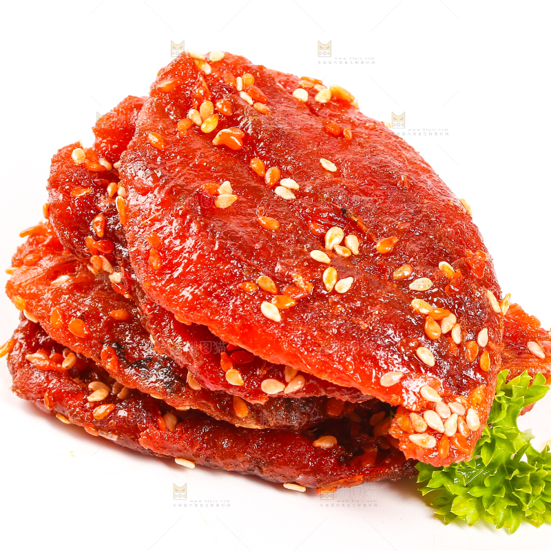 白底上的蜜汁红娘鱼