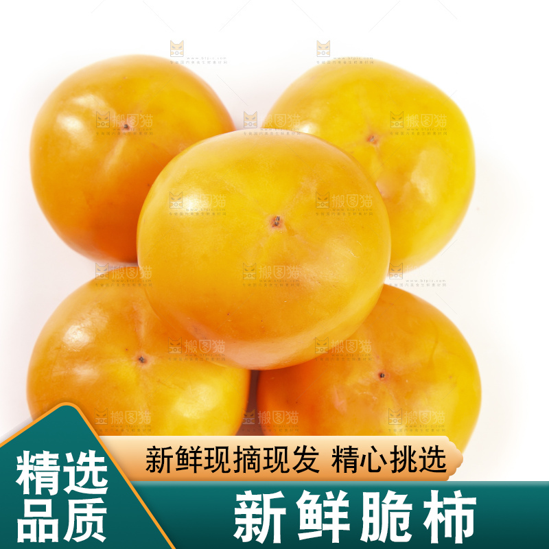 白底上的脆柿