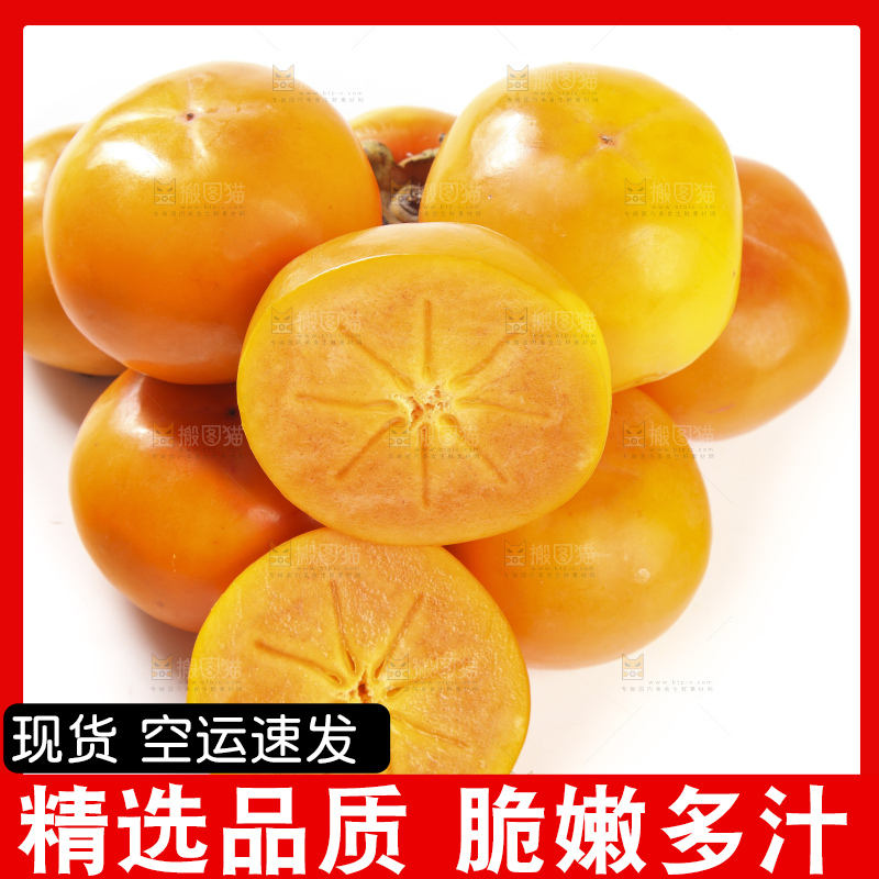 白底上的脆柿
