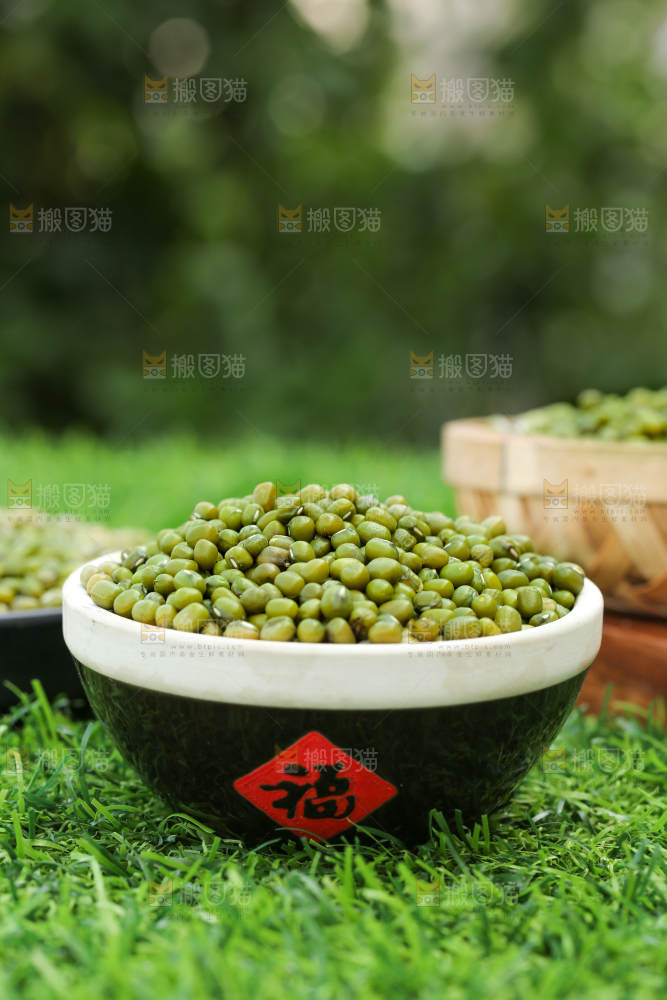 草地上的绿豆
