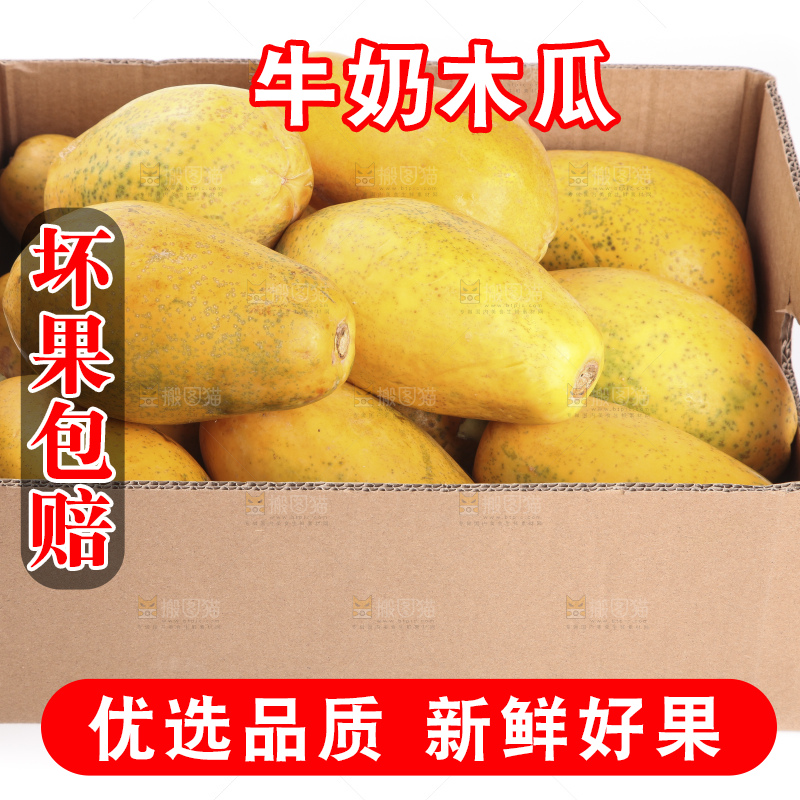白底上的红心木瓜