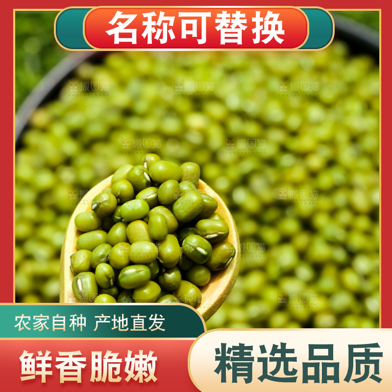 草地上的绿豆