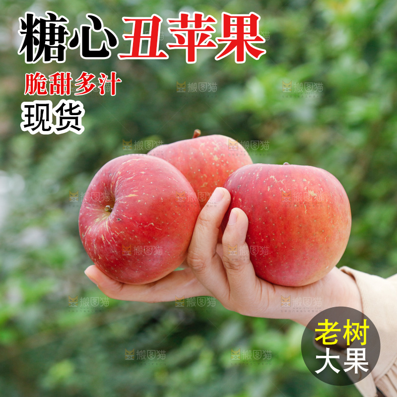手里拿着丑苹果