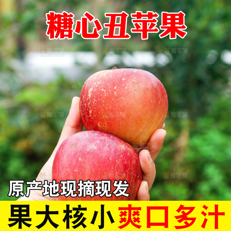 手里拿着丑苹果