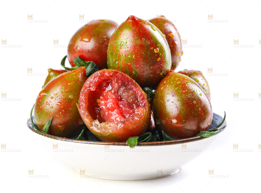 白底上的迷彩小番茄