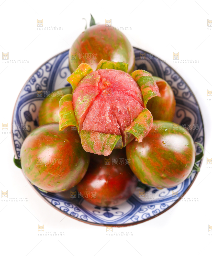 白底上的迷彩小番茄