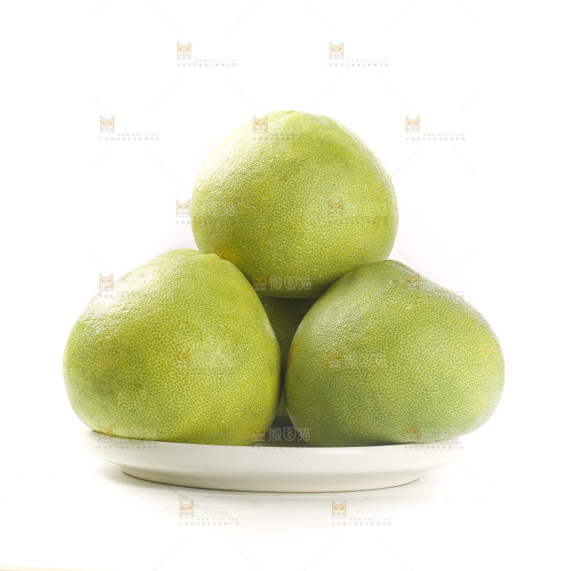 白底上的文旦柚