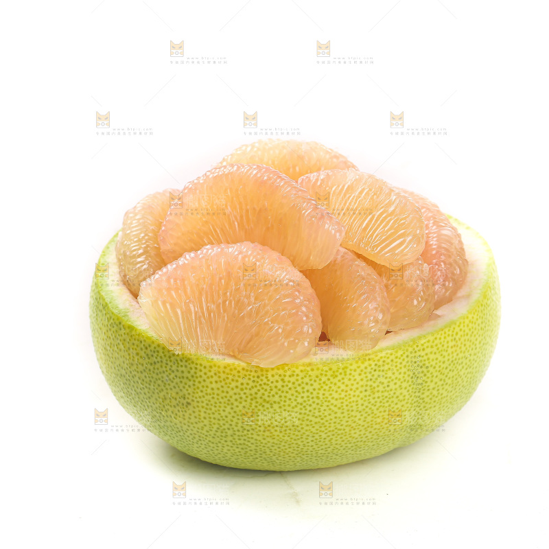 白底上的文旦柚